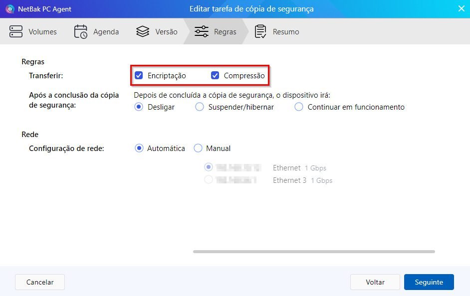 Ativando Encriptação NetBak PC Agent Ativando Encriptação NetBak PC Agent