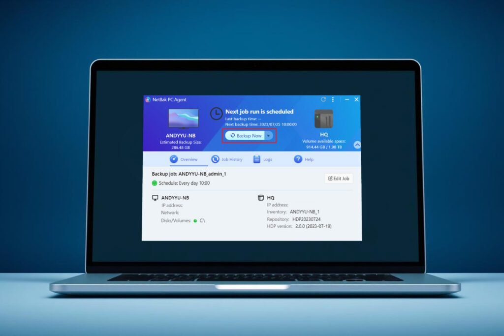 interface do Qnap Netbak PC Agent interface do Qnap Netbak PC Agent